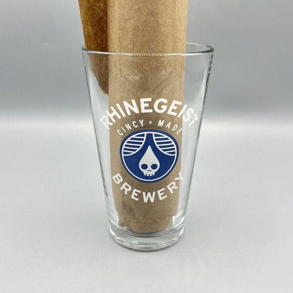Rhinegeist Brewery Cincy Made Pint 16 Oz. Beer Glass Cincinnati Ohio Microbrew - Picture 1 of 5